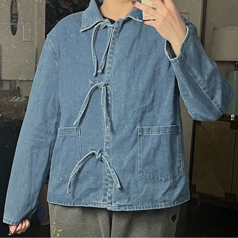 Denim Jacket with ties